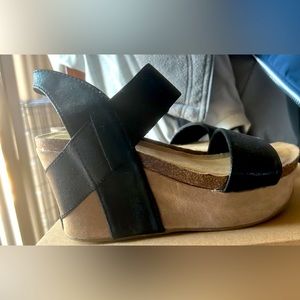 Black Wedge Heels